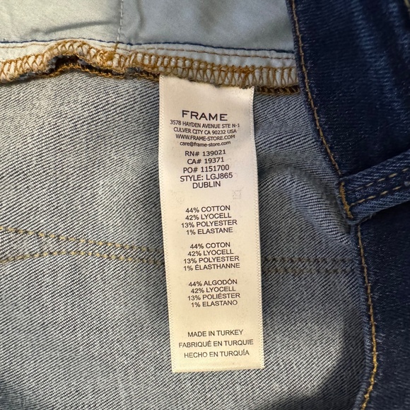 NWOT Frame Le Garcon Straight-leg Mid-rise Dublin Blue Jeans, Women's Size 27 - Picture 9 of 13